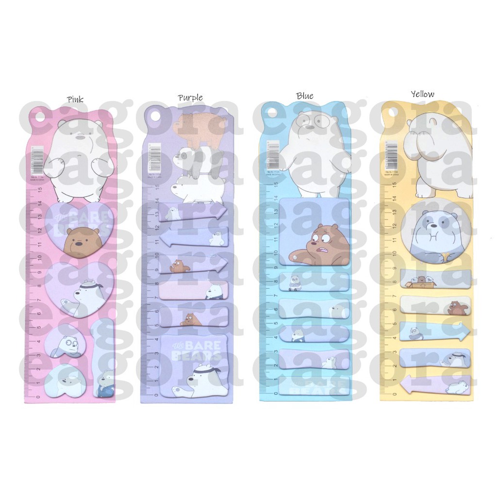 Sticky Notes We Bare Bear WBB Panda Cute Memo Ruler โน้ตที่ไม่ซ้ําใคร