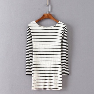 [พร้อมส่ง]เสื้อสาวอวบลายทาง