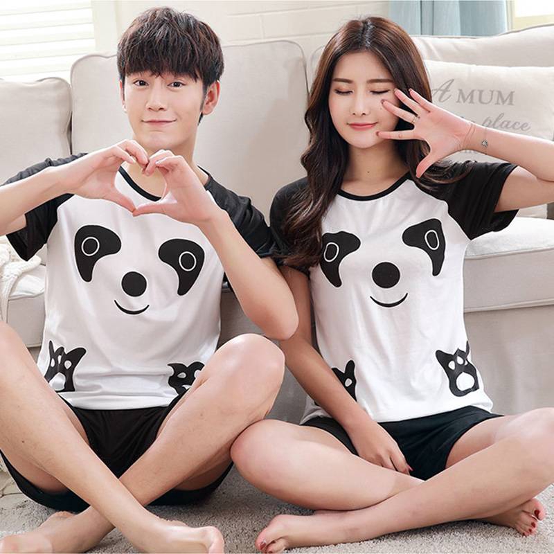 Pijamas tidur ผู้ชายผู้หญิง pijamas tidur ผู้หญิง pijama sidur plus ขนาดคู่น่ารัก baju情趣内衣裙子