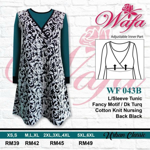 BLOUSE WF043B MUSLIMAH PLUSSIZE ไม่มีขนาด XS-6XL