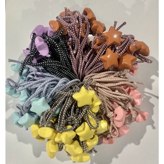 ⭐MKL⭐ยางรัดผมรูปดาว สีพลาสเทล คละสี/เซต5เส้น #Y05