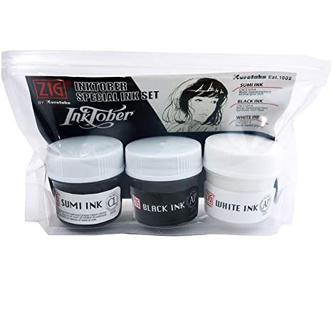 [Kuretake] ชุดขวดหมึก KURETAKE ZIG Inktober 3 ขวด 2020