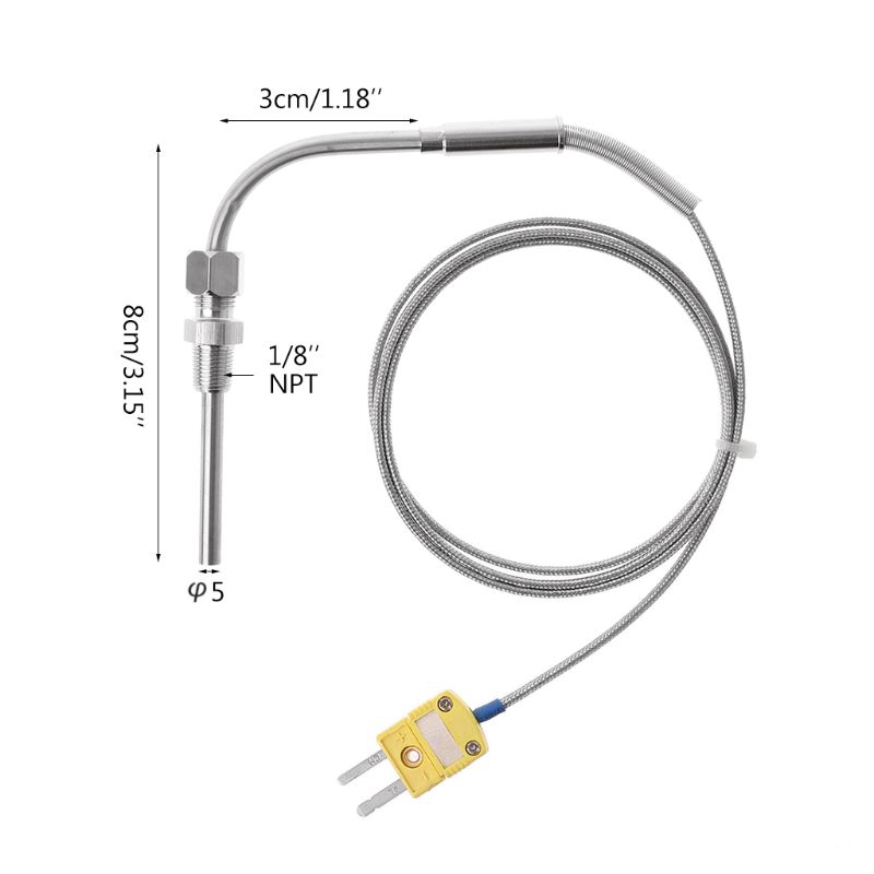 EGT K ประเภท Thermocouple อุณหภูมิ Controller เครื่องมือ 0-1250 C ไอเสียแก๊ส Temp Sensor Probe