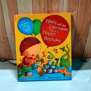 หนังสือปกแข็ง Harry and the Dinosaurs have a Happy Birthday มือสอง