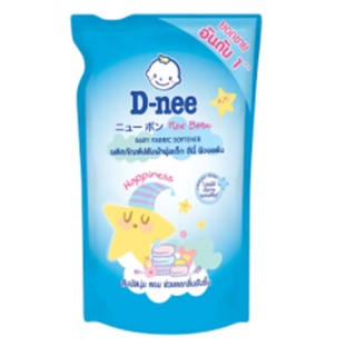 D-nee New Born Happiness Baby Fabric Softener 600ml. ดีนี่ผลิตภัณฑ์ปรับผ้านุ่มเด็กนิวบอร์นแฮปปี้เนส 600มล.