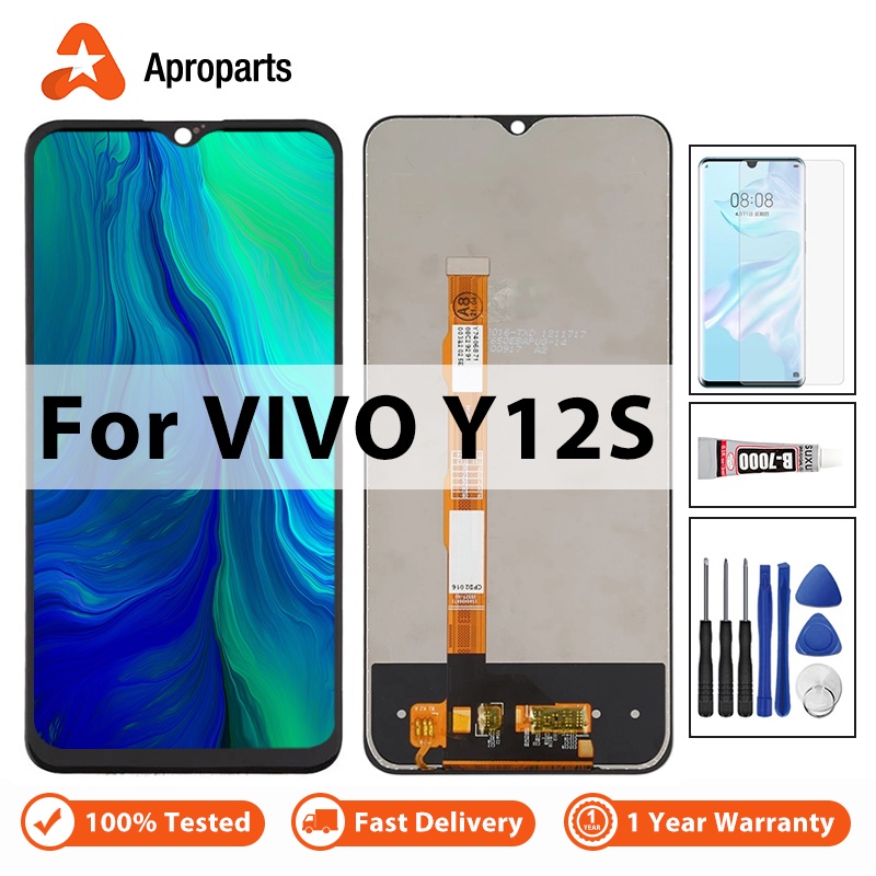 จอแสดงผลสำหรับ VIVO Y12S V2026 V2033 V2042 จอสัมผัส LCD เปลี่ยนประกอบดิจิตอล