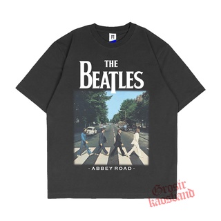 oversize T-shirt เสื้อยืด ผ้าฝ้าย พิมพ์ลาย The BEATLES ABBEY ROAD Music สไตล์วินเทจ สําหรับผู้ชาย และผู้หญิง S-5XL