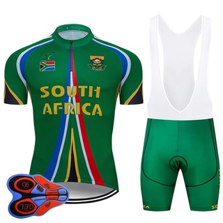 เสื้อกีฬาแขนสั้น ลายทีม SOUTH AFRICA 9D Ropa Ciclismo แบบแห้งเร็ว สําหรับผู้ชาย