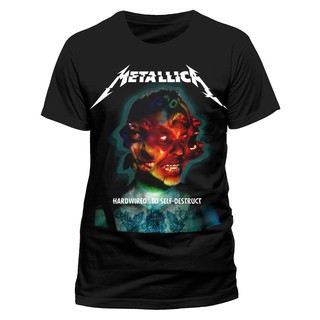 TSHIRTฝ้ายผู้ชายเสื้อยืด Men T Shirt ปกอัลบั้ม Metallica Hard Wired Album - เสื้อ NEU UND OFFIZIELL เสื้อยืดs-5xl