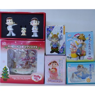 Fujiya Happy Peko Poko Christmas White Peko Poko Christmas Peko กล่องดนตรี PokoชุดSamurai Pokoขี่ม้า Poko ขี่ปลาคาร์พ