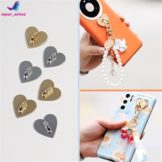 เคสโทรศัพท์มือถือรูปหัวใจประดับพู่โลหะสไตล์เกาหลี Diy