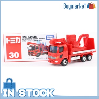 [ต้นฉบับ] Takara Tomy Tomica #30 Hino Ranger เครื่องจักรกลหนักรถของเล่น Red Diecast