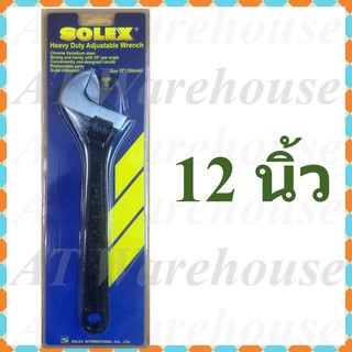 ประแจเลื่อน กุญแจเลื่อน  ยี่ห้อโซเล็กซ์  แท้ 100%  ขนาด 12 นิ้ว.   adjustable wrench brand Solex