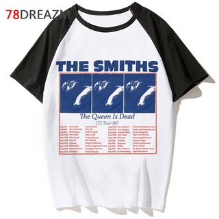 เสื้อยืดลําลอง แขนสั้น พิมพ์ลาย The smiths สีขาว สไตล์วินเทจ พลัสไซซ์ สําหรับผู้ชาย 2022