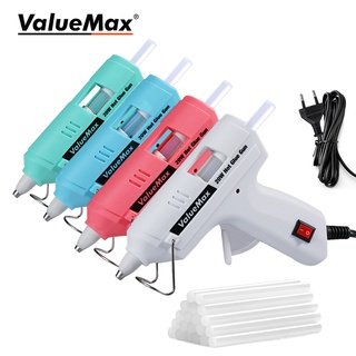 Valuemax (ฟรีแท่งกาว 20 แท่ง) ปืนกาวร้อน 20W เกรดอุตสาหกรรม สําหรับซ่อมแซม DIY