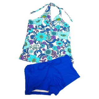 Easy Swim ชุดว่ายน้ำ Two Piece Size XL - สีฟ้า/ขาว