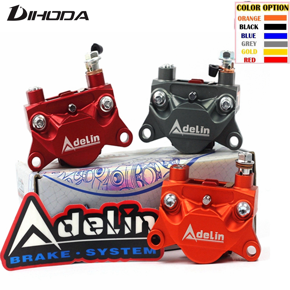 Adelin CNC ADL-10 รถจักรยานยนต์ 32 มม.x 2 ลูกสูบด้านหลังเบรค calipers ปั๊ม 84 มม.สําหรับ BWS RS100 GTR M3