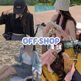 OFF SHOP พร้อมส่ง (OFF-XO-03) เสื้อสายเดี่ยวไมหพรม ใส่สบาย ผ้าบางใส่สบายมาก