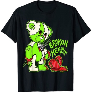 แขนสั้นcrew neckBear ฤดูร้อนMens disney  BH Bear Match Jordan 6 Electric Green T-Shirt เสื้อยืดแฟชั่นคอกลม สบายๆ ผ้าฝ้า