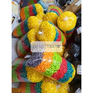 อาหารปลาข้าวโพดหลากสีขนาดไซต์20×43(มี7-8สี) 2-2.5โล
