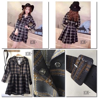 390.- ส่งฟรี🍒 (up) 5 ตัวสุดท้าย (5 pcs . left)(บน) :::lady shirt dress with belt:::