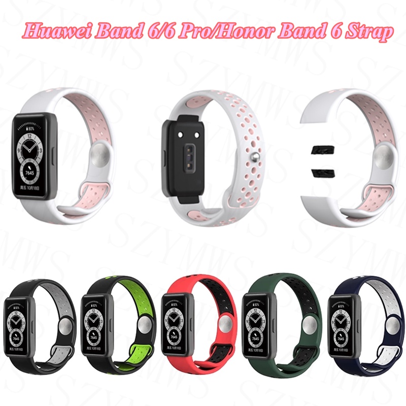 สายนาฬิกาข้อมือซิลิโคน สําหรับ Huawei Band 6 6 Pro Huawei Honor Band 6