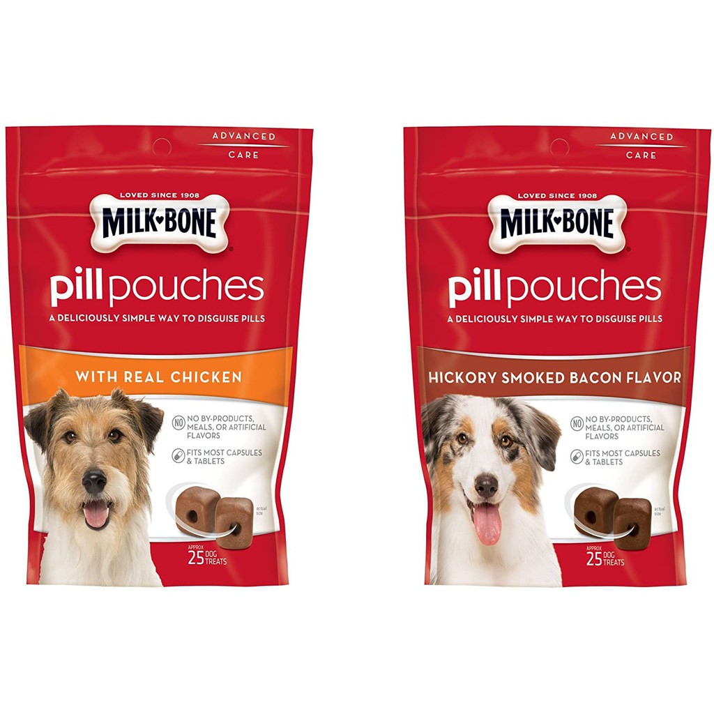 ขนมใส่ยาสุนัข MilkBone Pill Pouches Flavor Dog Treats 6oz มี 2 รสค่ะ