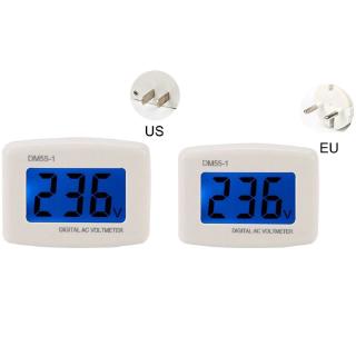 2 j  dm 55-1 เครื่องทดสอบแรงดันไฟฟ้าดิจิตอล lcd ac 80-300 v plug in volt meter volt meter