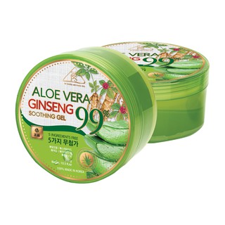 [เจลโสมเกาหลีแท้100%] 2&amp;PS aloe vera ginseng soothing gel  (300 ml.) กระปุกใหญ่ made in korea