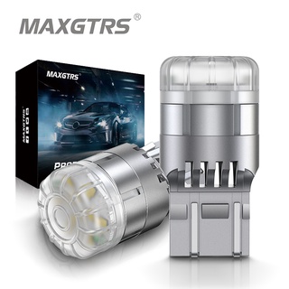 Maxgtrs หลอดไฟรถยนต์ LED 7443 T20 W21 5W DRL P21 5W 1300LM BAY15D 1157 12V สีแดง สีขาว สําหรับ LADA Kalina Granta Vesta 2 ชิ้น