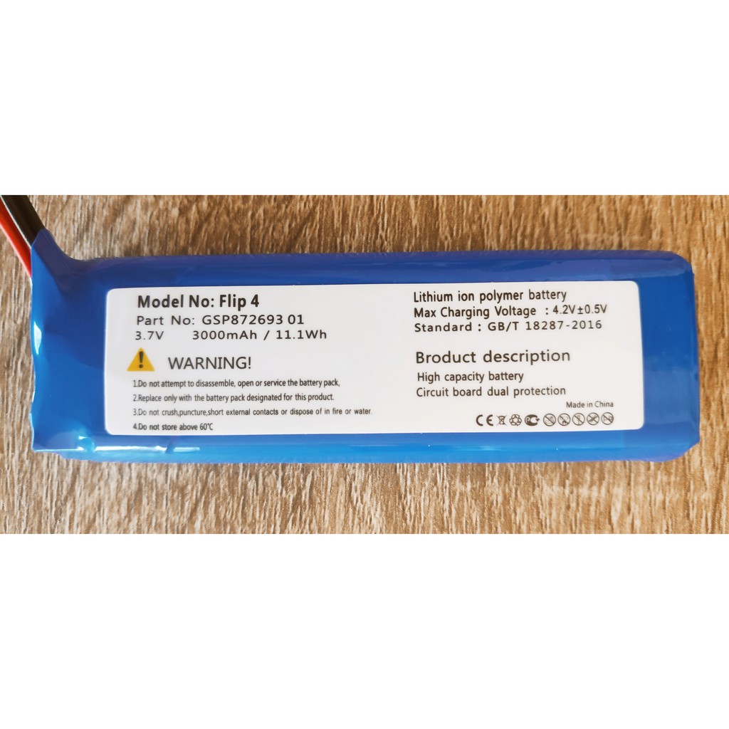 แบตเตอรี่ ทดแทน JBL Flip 3  JBL Flip 4 Part GSP872693 แบตเตอรี่ลำโพงบลูทูธ - รูปที่ 2