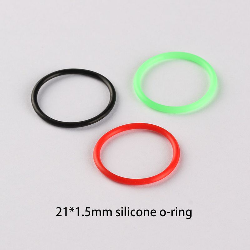 21*1.5 มม.สีดํา/สีเขียว/สีแดงซิลิโคนโอริงสําหรับ Convoy S2/S2 +/S3/S8/M1/M2/C8 ไฟฉาย