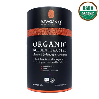 Rawganiq เมล็ดแฟลกซ์ (เมล็ดลินิน) สีทองออร์แกนิค Organic Golden Flax Seed (300g)