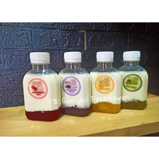 ขวดพลาสติกใส ทรงแบนโค้ง 150ml.พร้อมฝา 1แพ็ค 150 ใบ