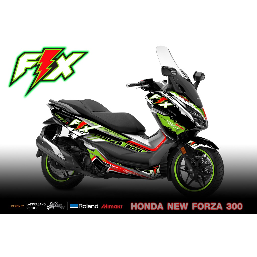 สติ๊กเกอร์แต่งลายรถ Honda Forza 300 ปี 2020 ลาย Fx Racing