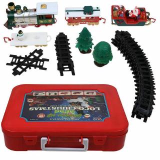 Christmas Gift Electric LED Musical Train&amp;Track Collectibles Set Toys Kids Party Home Decor