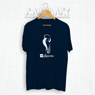 เสื้อยืดพิมพ์ลาย Aquarius Zodiac สําหรับผู้ชายผู้หญิง