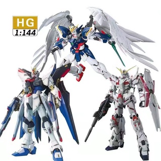 โมเดลหุ่นยนต์กันดั้ม HG 1:144 Barbatos Wing Gundam Zero Strike Freedom Unicorn Seven Sword ของเล่นสําหรับเด็ก
