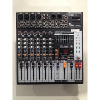 เครื่องขยายเสียง และเครื่องปรับแต่งสัญญาณเสียง Power Mixer K.Power PEM-802BT USB MP3 BLUETOOTH Player Digital Effect 16