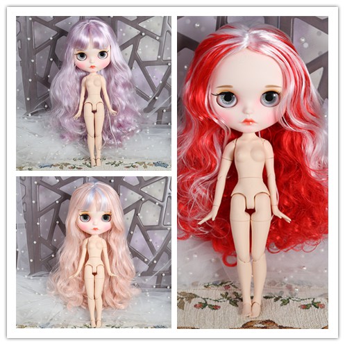 blythe doll ตุ๊กตาบลายธ์ 1/6 bjd doll,white skin nude doll