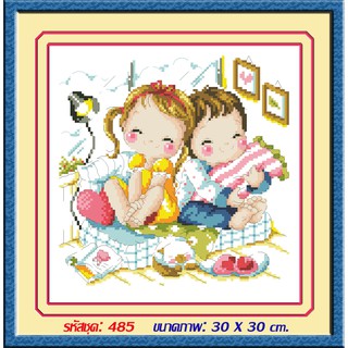 ไอแอมครอสติช iamcrossstitch DIY รหัส L-485 30x30 cm. ชุดอุปกรณ์งานฝีมือปักครอสติชครบชุด