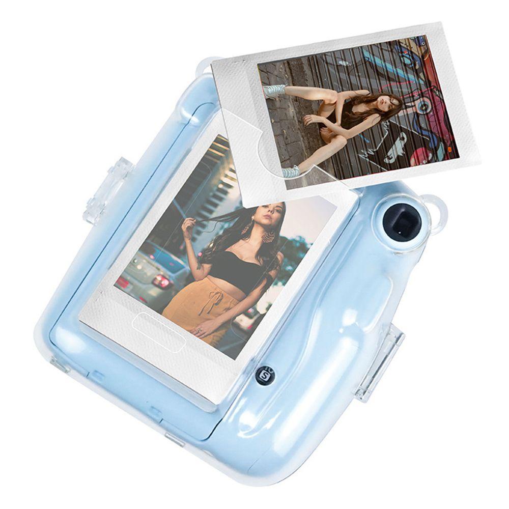 Dealshop ฝาครอบกล้องสติกเกอร์กันกระแทกสายคล้องไหล่เกราะป้องกันสําหรับ Fujifilm Instax Mini 11