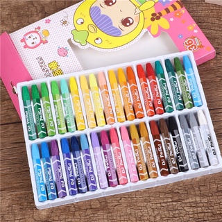 สีเทียนวาดรูปเด็ก ปากกาเมจิก ปากกาสี ล้างได้ทำความสะอาดง่าย 12แท่ง 18แท่ง 24แท่ง 36แท่ง crayon for kids