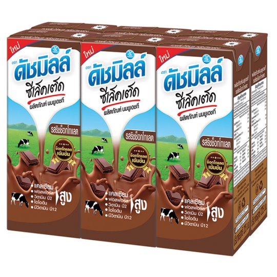 🔥The Best!! ดัชมิลล์ ซีเล็คเต็ด ผลิตภัณฑ์นมยูเอชที รสริชช็อกโกแลต 225มล. x 6 กล่อง Dutch Mill Select