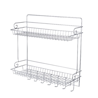 Iris ตะแกรงชั้นวางของอเนกประสงค์ 2 ชั้น รุ่น PQS-TQ-0951 ขนาด 42x15x43 ซม.