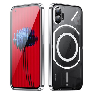 Nothing phone1/2 กรอบโลหะ + แผงแม่เหล็กอะคริลิคฝ้า เคสโทรศัพท์ ป้องกันมายากล