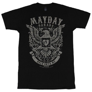 ขายดี!ผู้ชายแขนสั้น Mayday Parade Mens เสื้อยืด Hold Onto Me Broken Heart Eagle Crest ภาพฤดูร้อน Cal หลวม TEE สำหรับพ่อ/