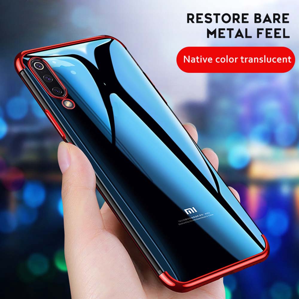 Xiaomi Mi 11Lite 10T 9T 10 11T 11 Pro 9Lite A3 A3Lite หรูหรา บางเฉียบ ใส อ่อนนุ่ม TPU การชุบ โปร่งใส เคสโทรศัพท์มือถือ ครอบคลุมกรณี