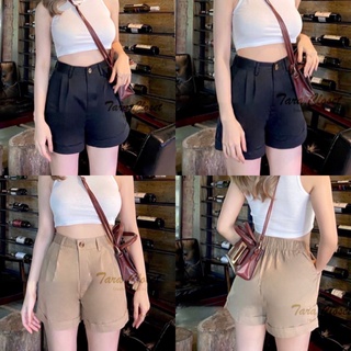 BA032 TARA Short pants กางเกงขาสั้น ทรงลุง แต่งซิป สุดฮิต ผ้าคอตตอนผสม ผ้าอย่างดี ผ้าไม่หนามาก ผ้าใส่สบาย ไม่ร้อน