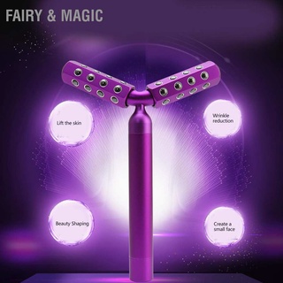 Fairy &amp; Magic Electric Germanium Facial Roller Lifting Tightening Massager Y Shape Face Beauty Stick